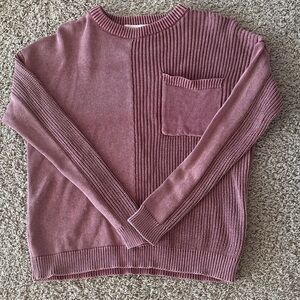 Women's Pink Sweater with Pocket Detail